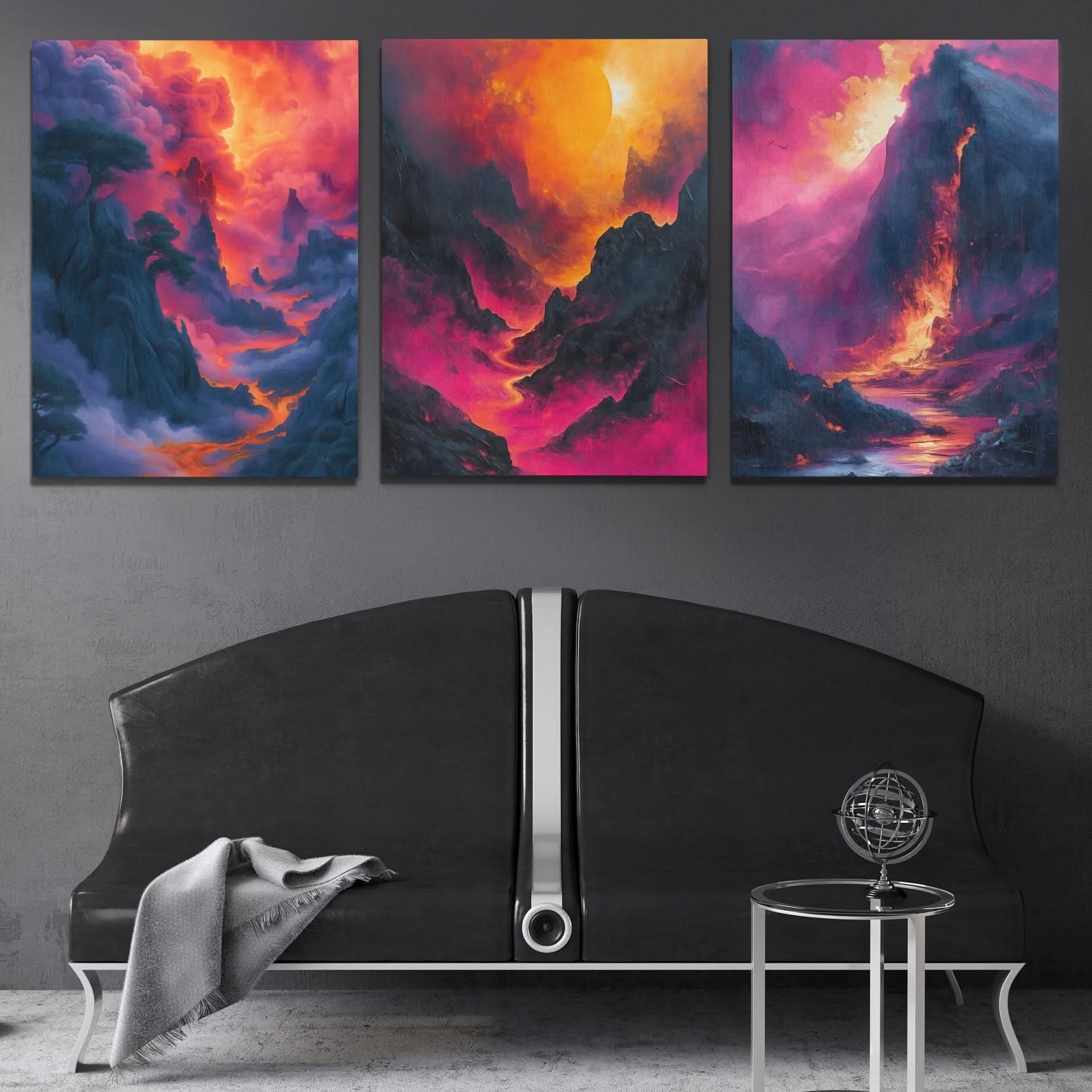 Hawaiian Volcano Eruptions - Large Abstract Canvas Print