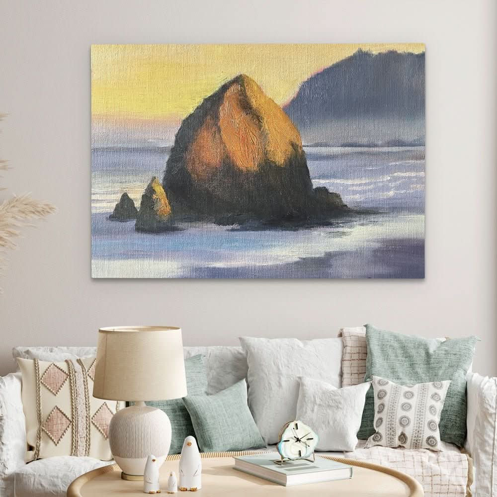 Haystack Rock Oregon - Beach Art for Bedroom
