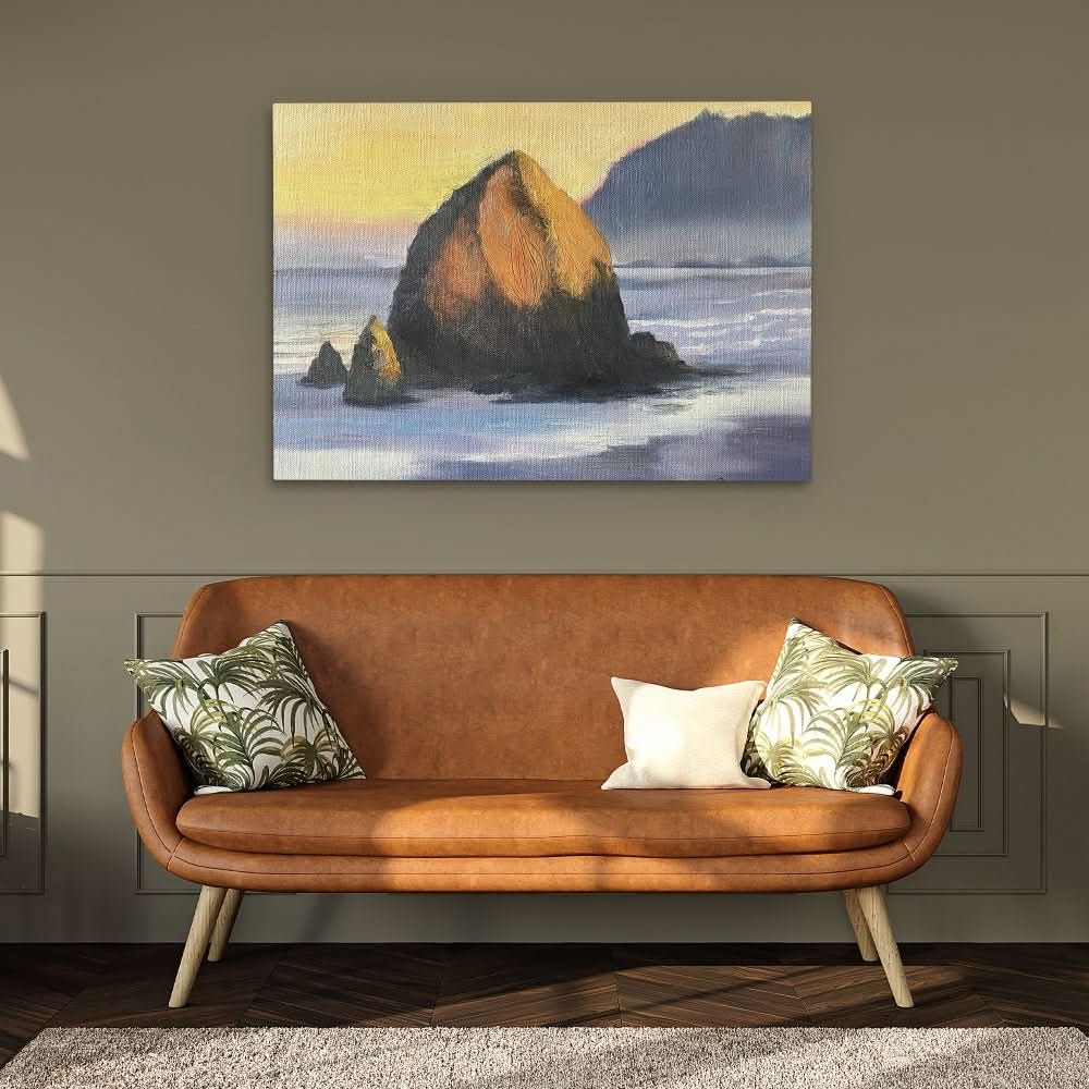 Haystack Rock Oregon - Large Canvas Print