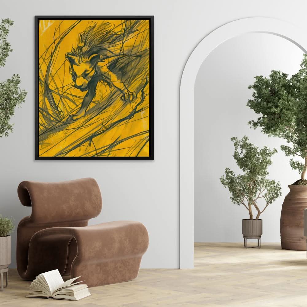 Heart of the Animal Kingdom - Yellow Wall Art