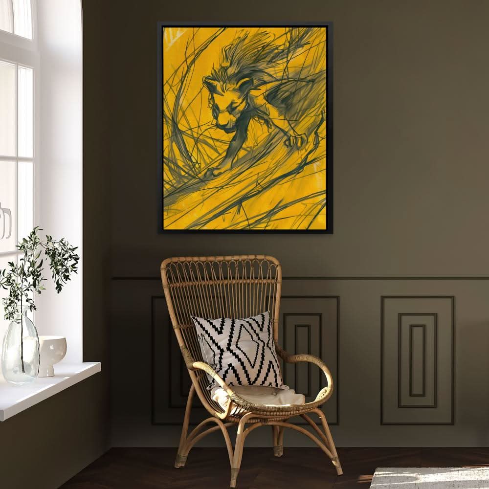 Heart of the Animal Kingdom - Wall Art in Black Frame