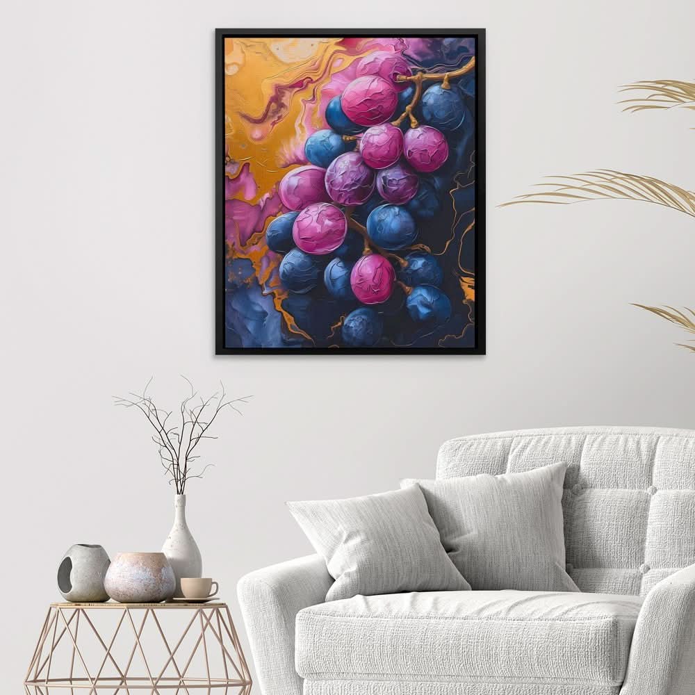 Heavenly Grapes - Large Modern Canvas Print
