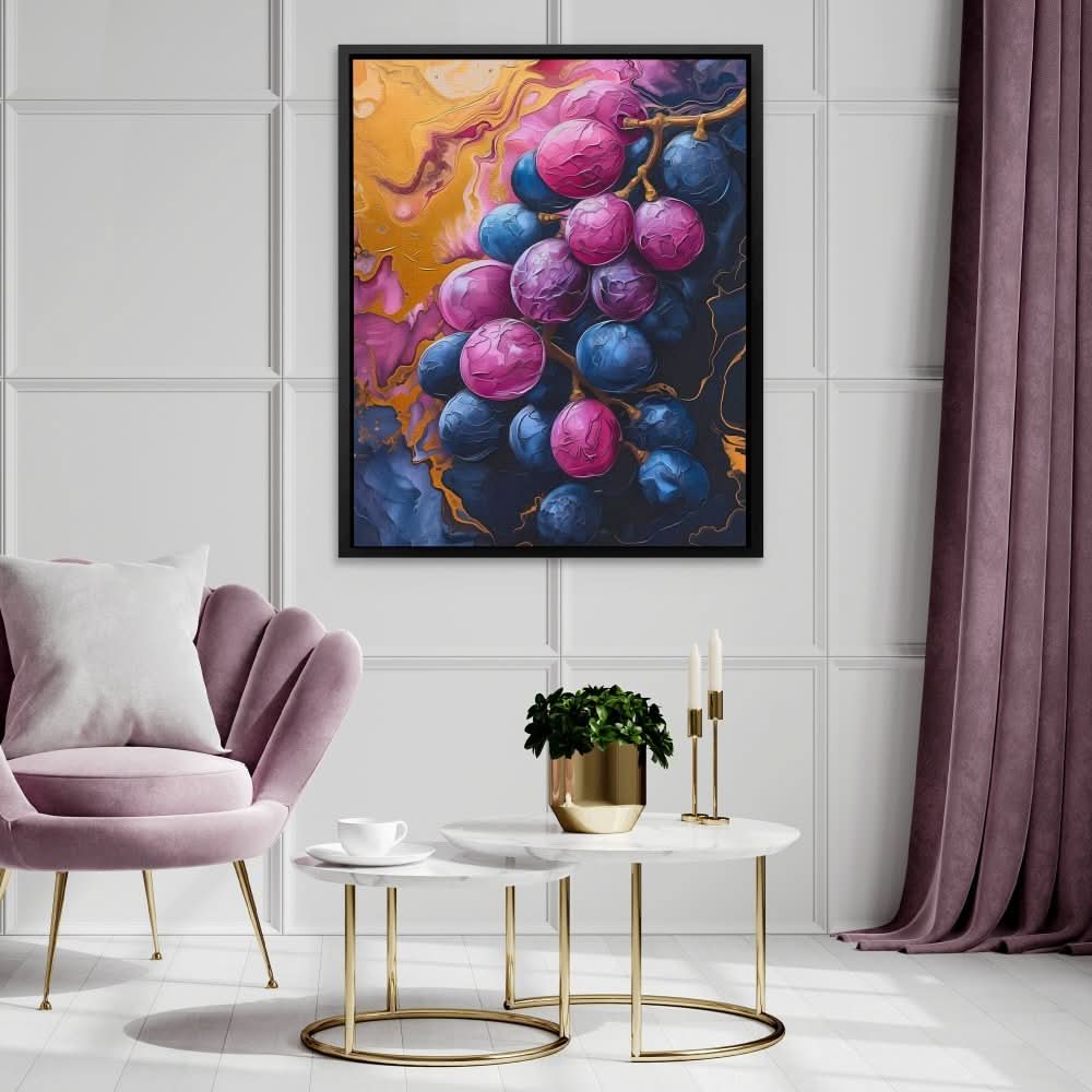 Heavenly Grapes - Food Art for Bathroom