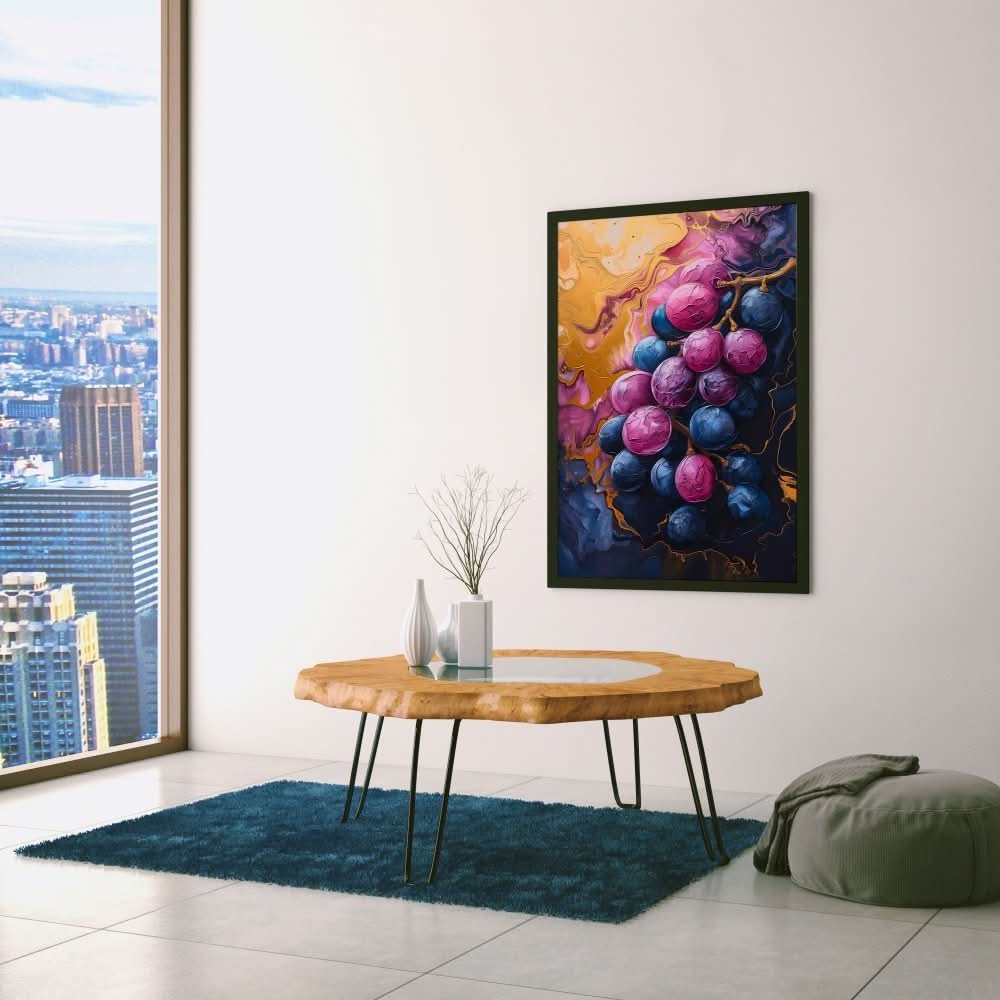 Heavenly Grapes - Modern Colorful Canvas Wall Art