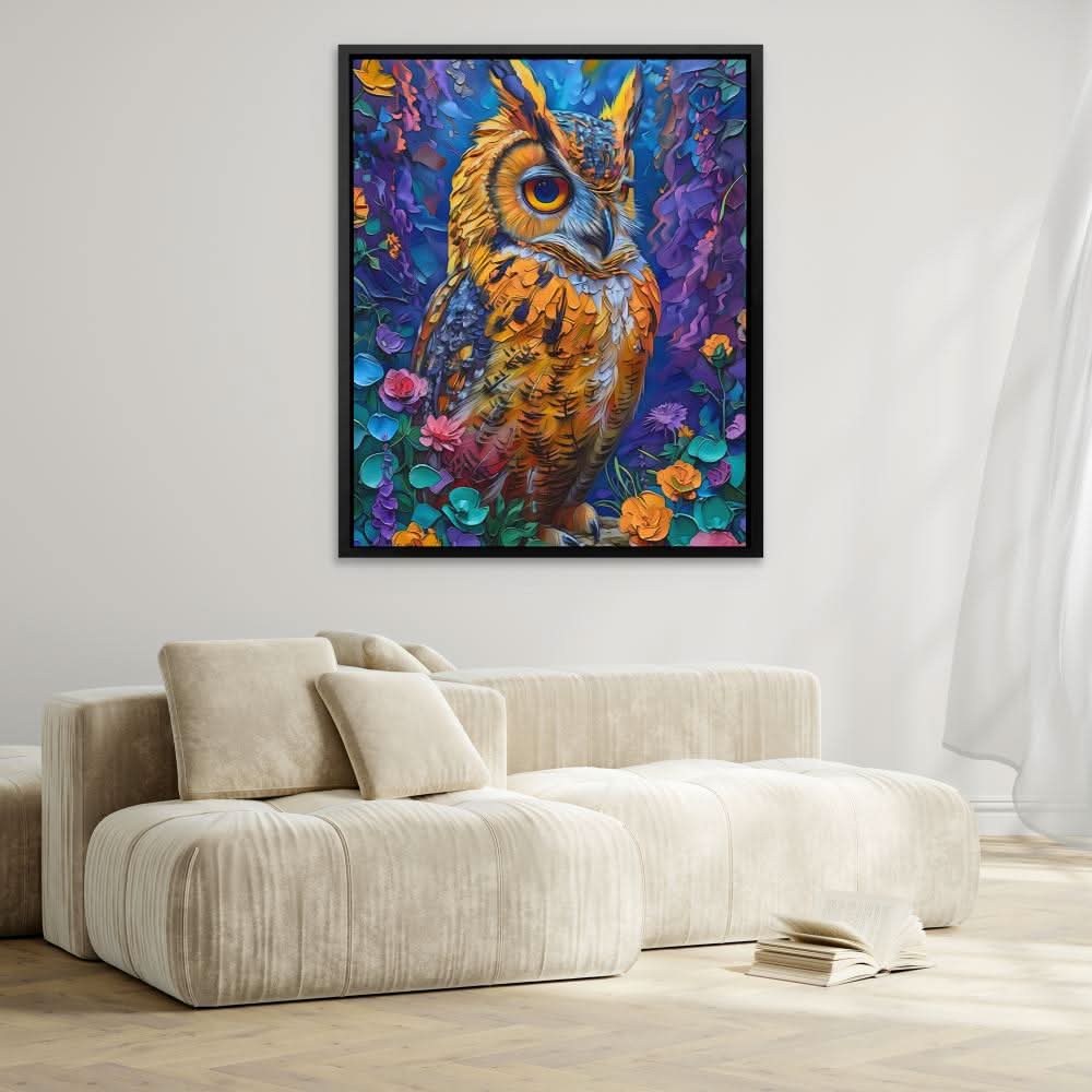 Heavenly Hues Owl - Animals Art for Bedroom