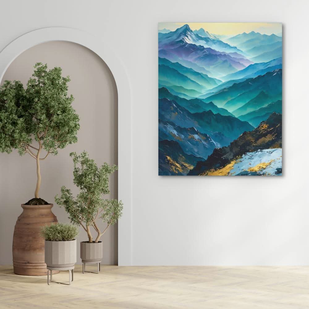 Heavenly Mountain Range - Green Mountain Canvas Print
