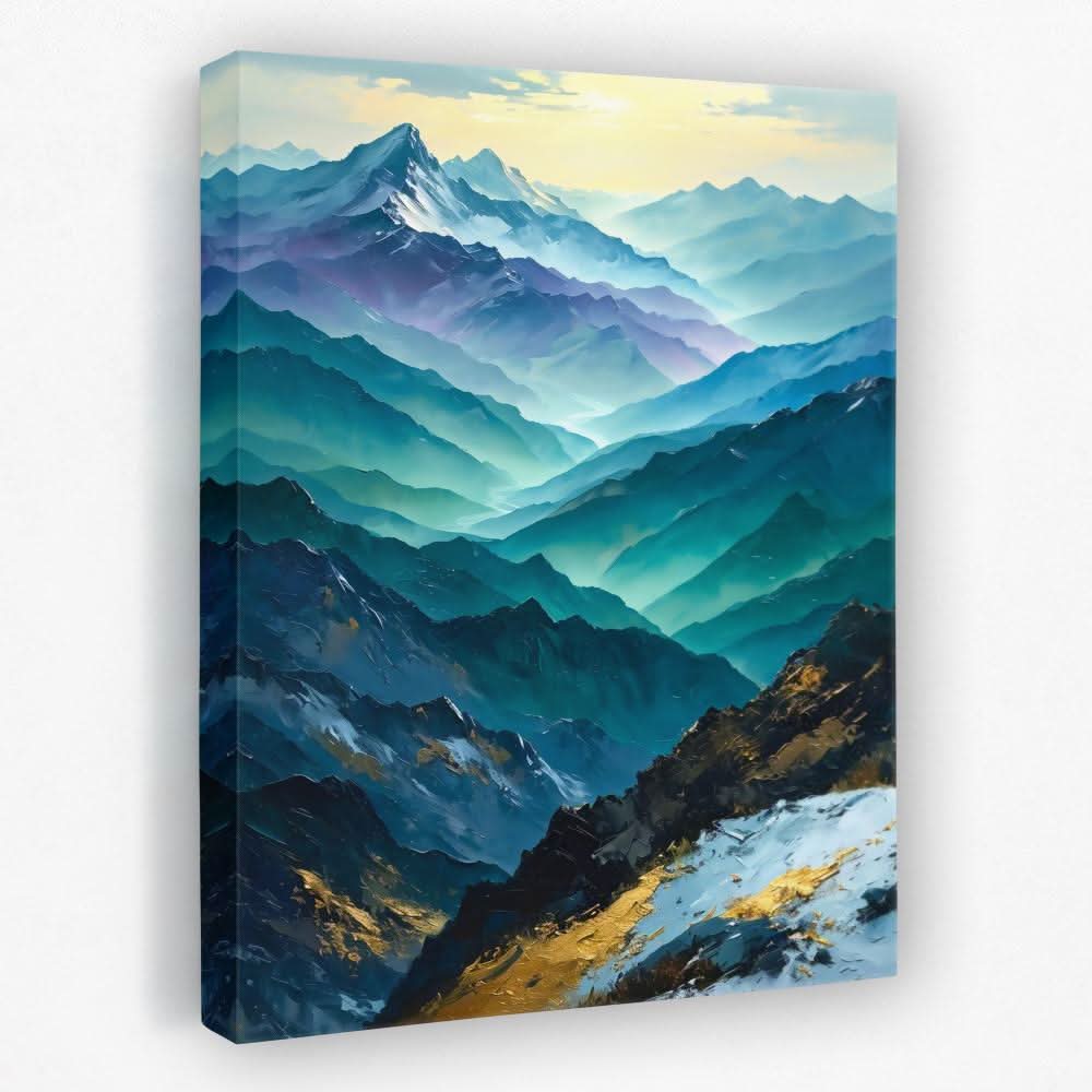 Heavenly Mountain Range - Landscapes Canvas Wall Art
