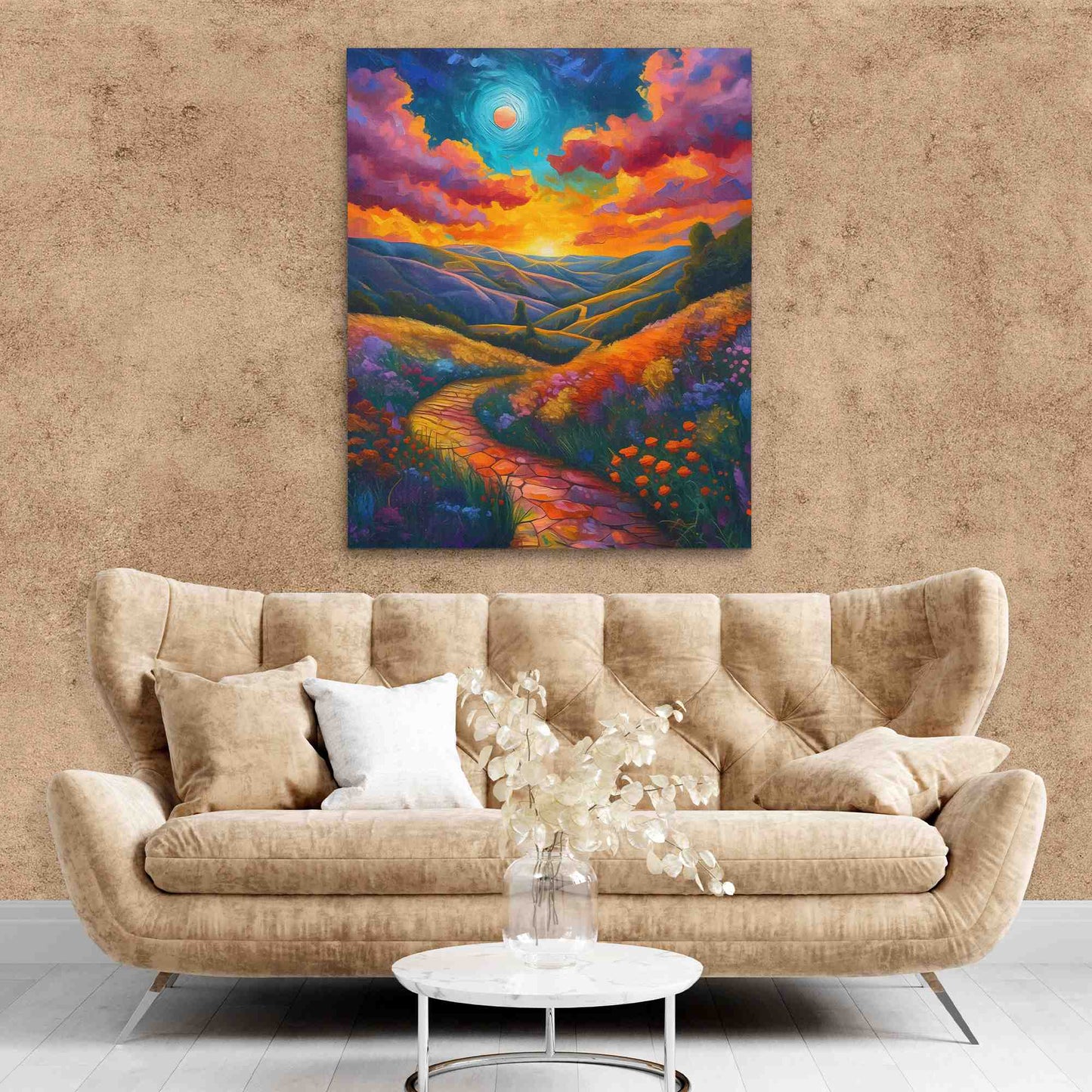 Heavenly Pathway - Colorful Canvas Wall Art