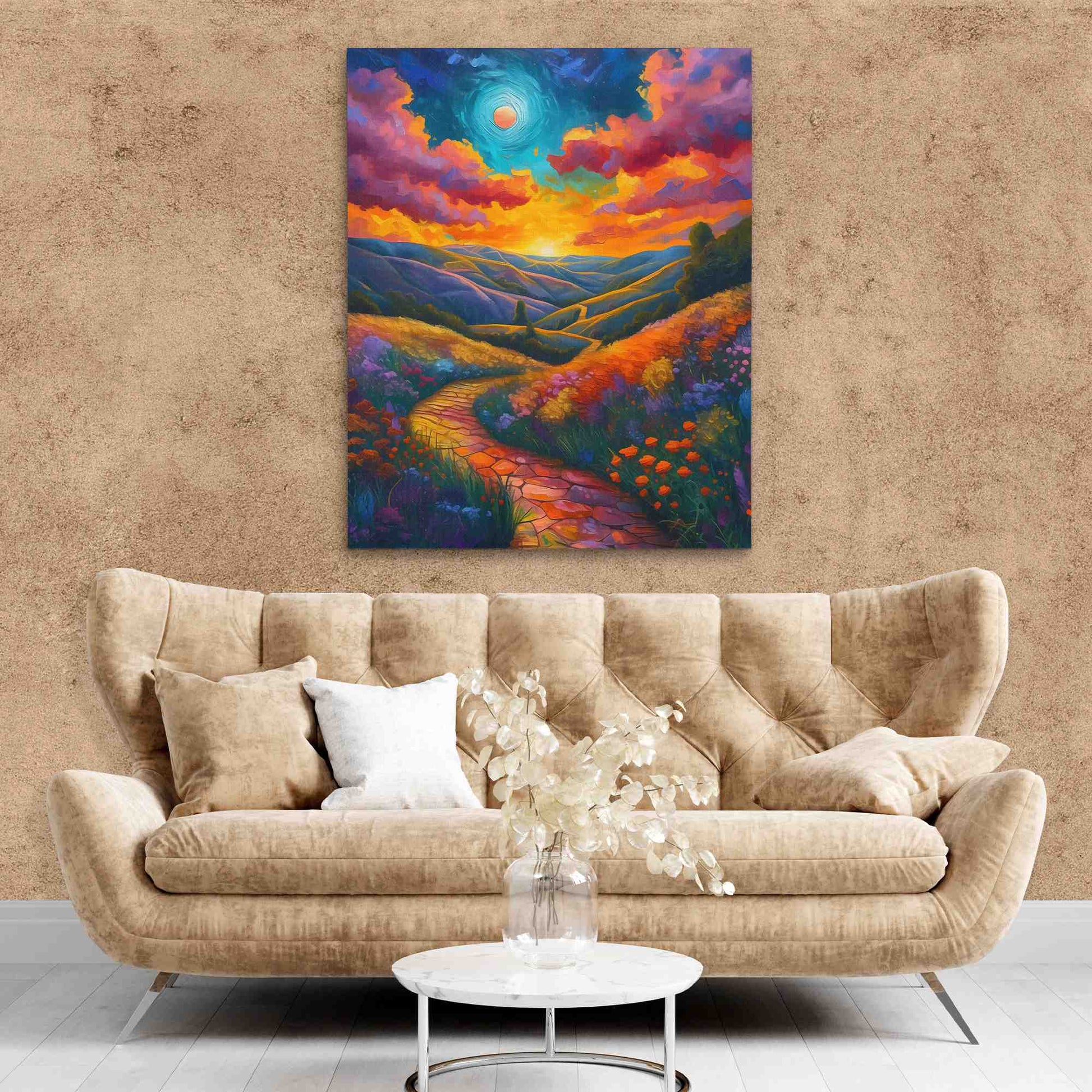 Heavenly Pathway - Colorful Canvas Wall Art