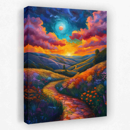Heavenly Pathway - Country and Farm Canvas Wall Art