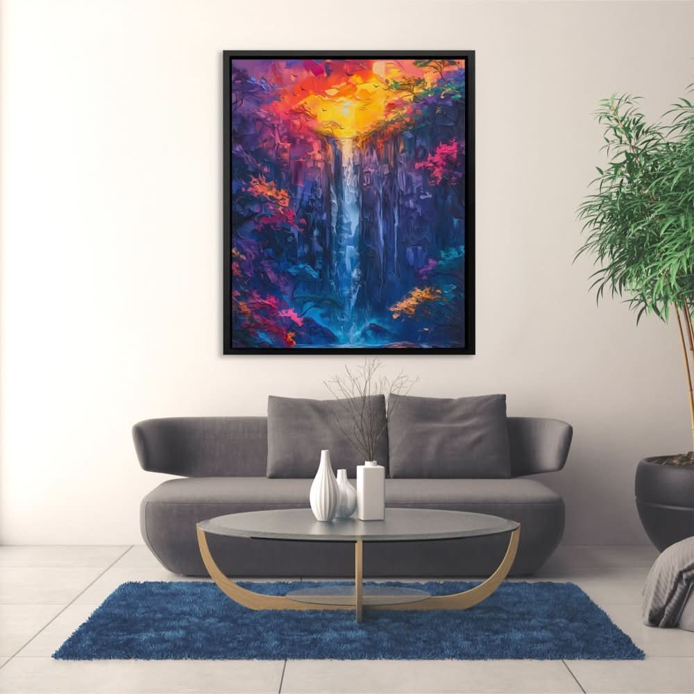 Heavenly Waterfall - Large Modern Canvas Print