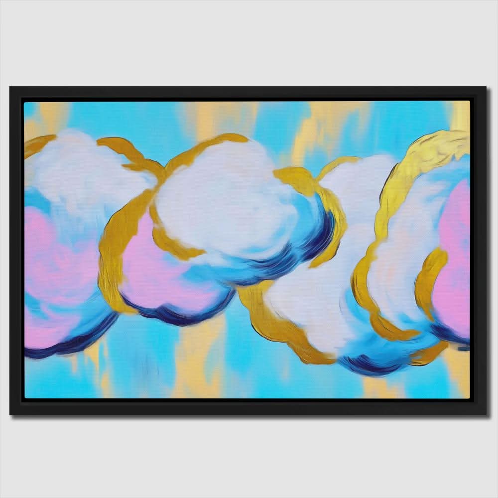 Heavens Clouds - Clouds Wall Art in Black Frame