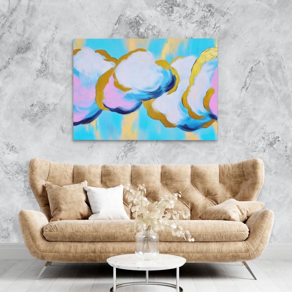 Heavens Clouds - Large Abstract Canvas Print