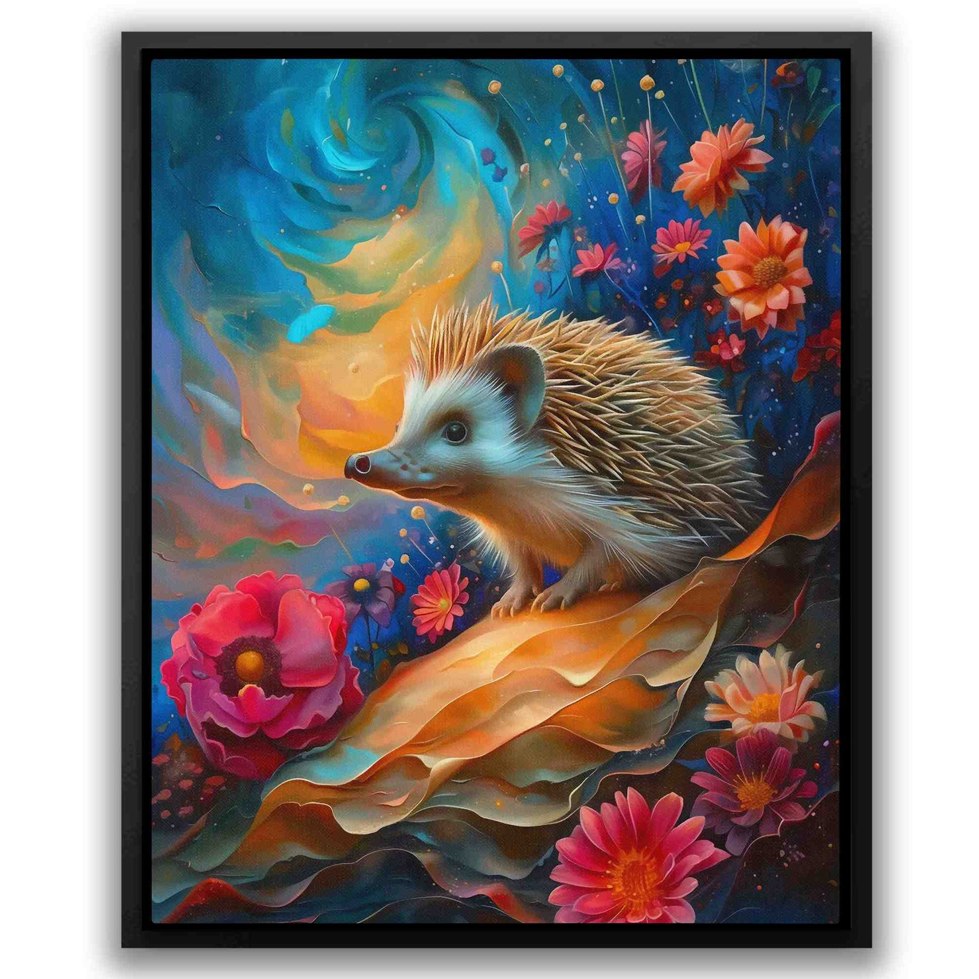 Hedgehog Surrealism - Colorful Brendan Canvas Print