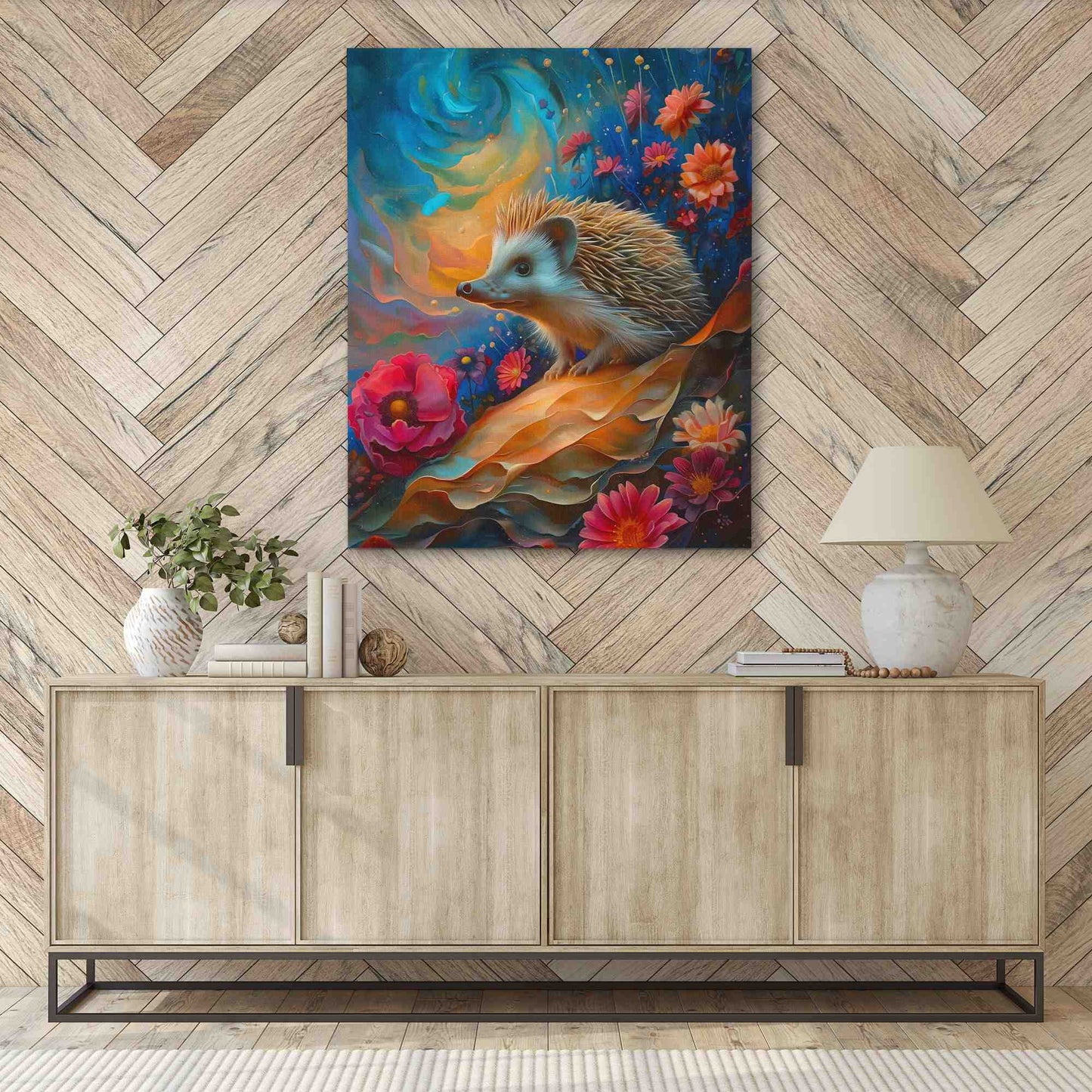 Hedgehog Surrealism - Large Surrealism Canvas Print