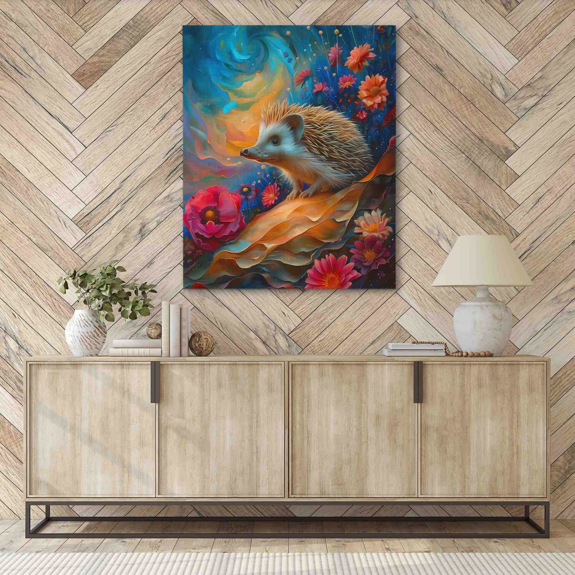 Hedgehog Surrealism - Large Surrealism Canvas Print