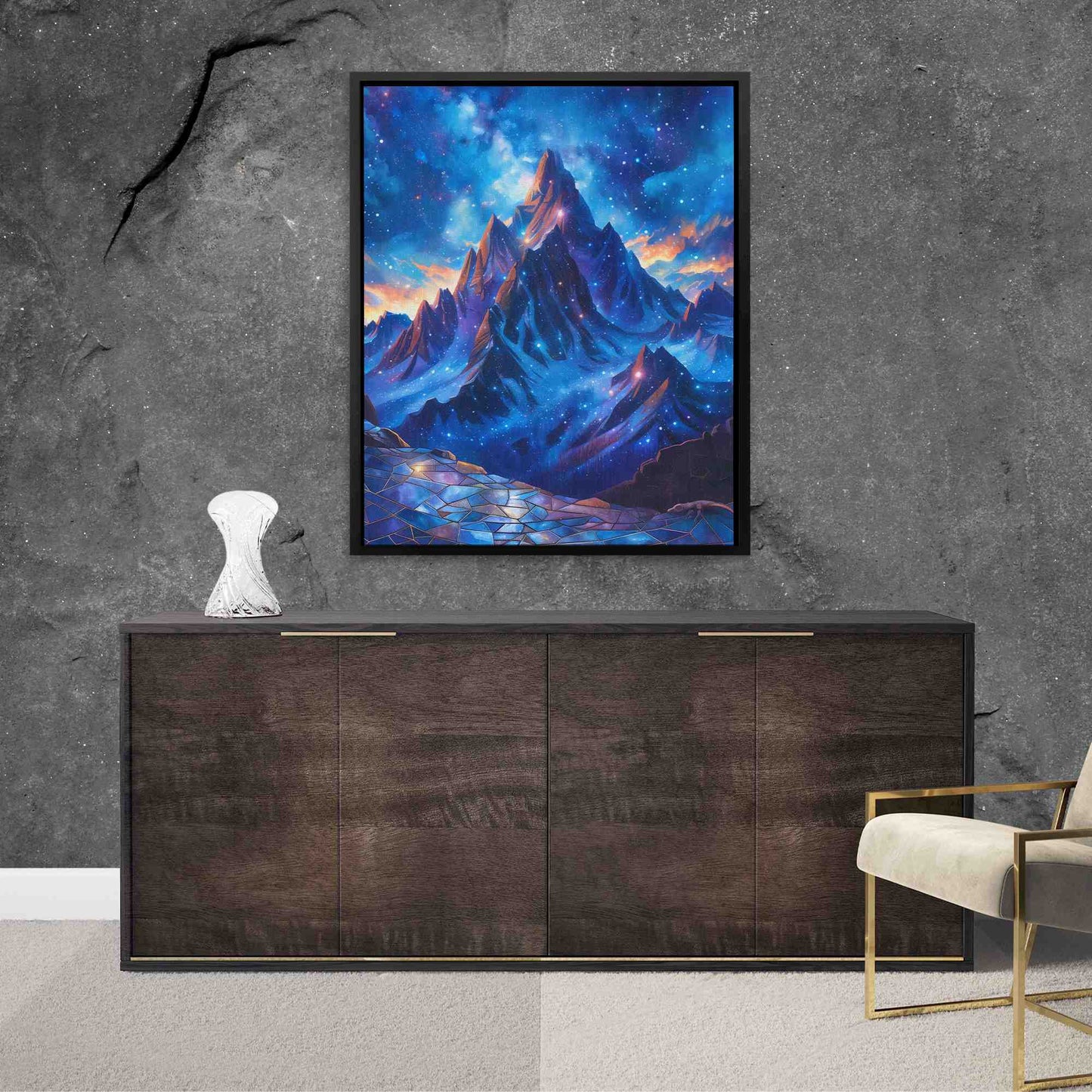 Hidden Arctic Mountains - Large Canvas Print