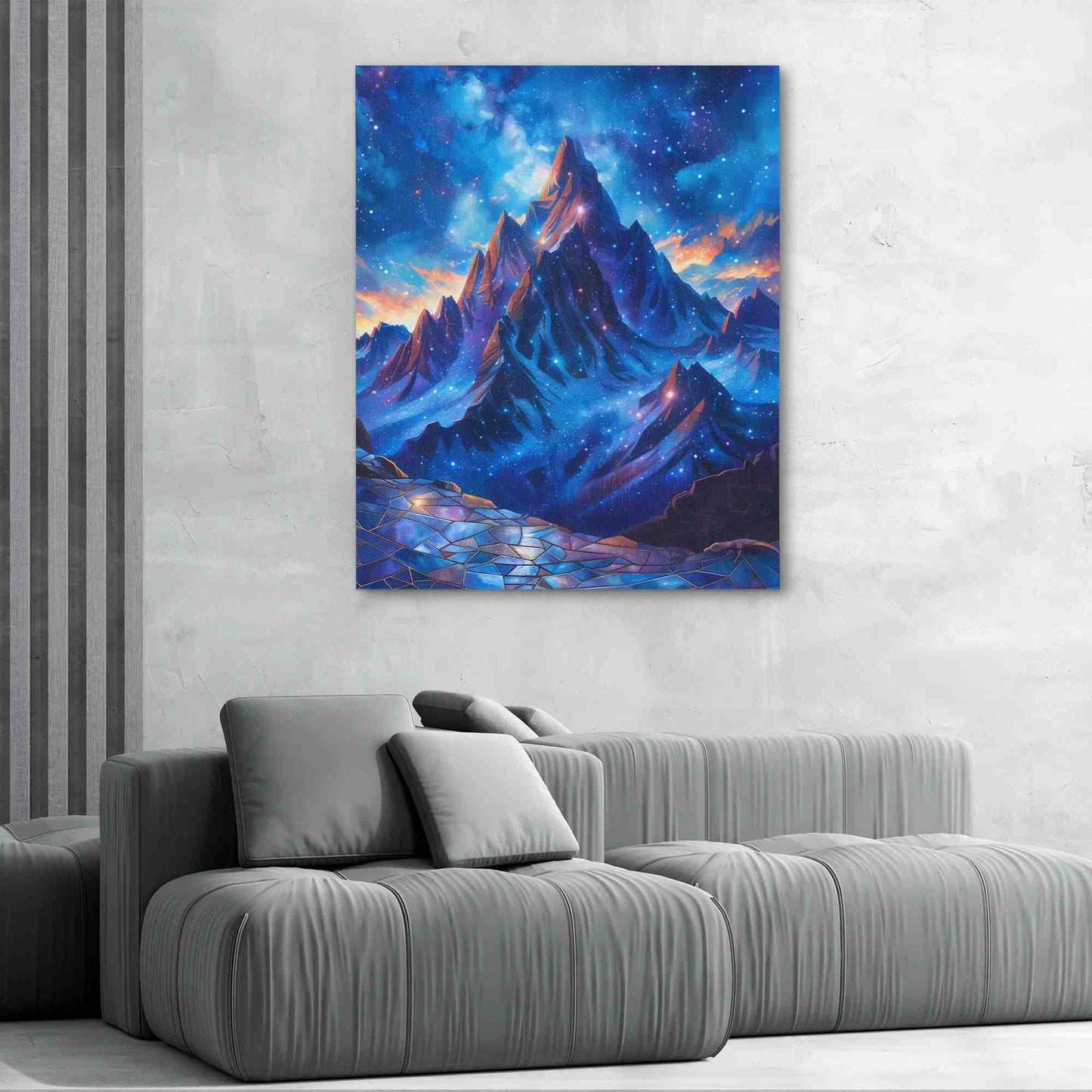 Hidden Arctic Mountains - Wall Art in Black Frame