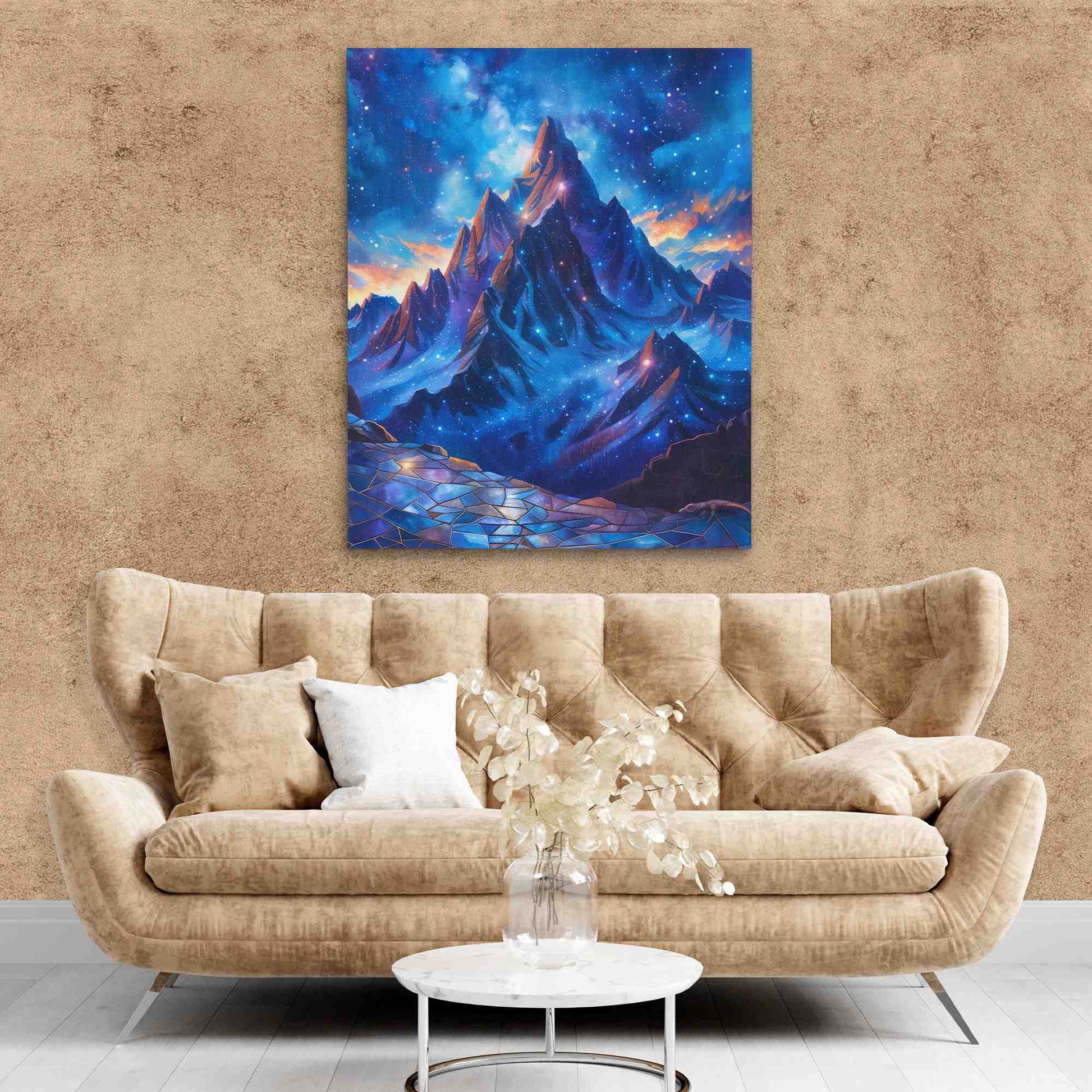 Hidden Arctic Mountains - Blue Wall Art