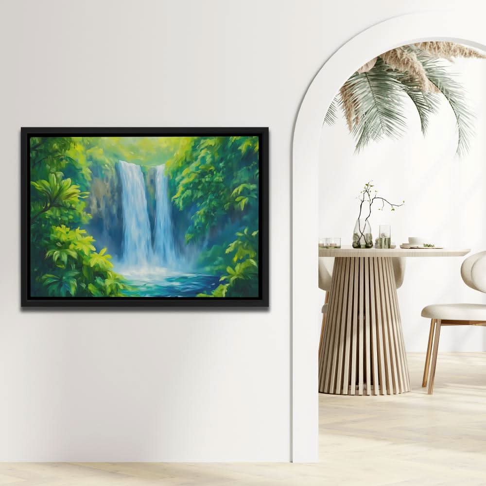 Hidden Waterfall - Large Canvas Print