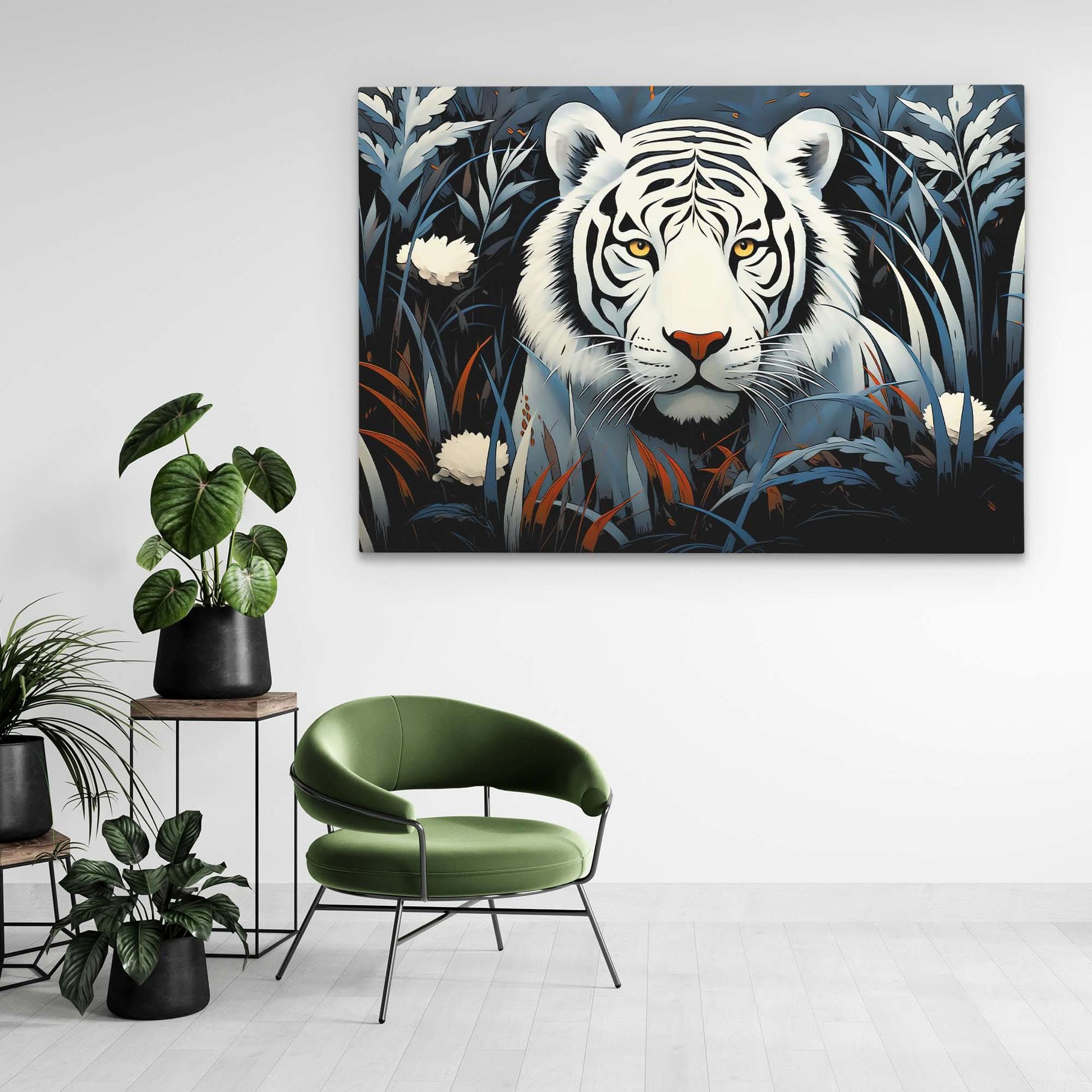 Hiding Tiger - Large Canvas Print