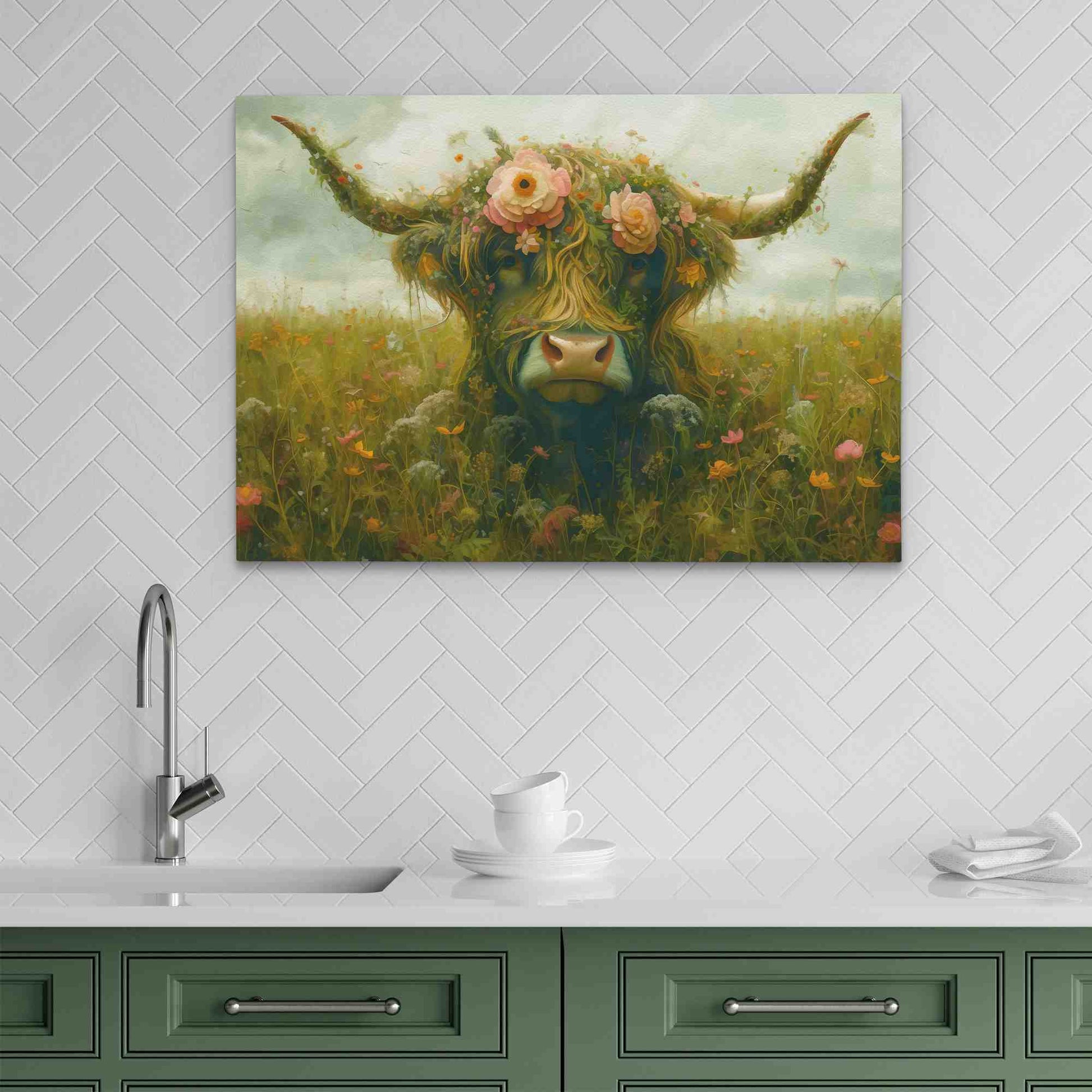 Highland Gaze - Large Surrealism Canvas Print