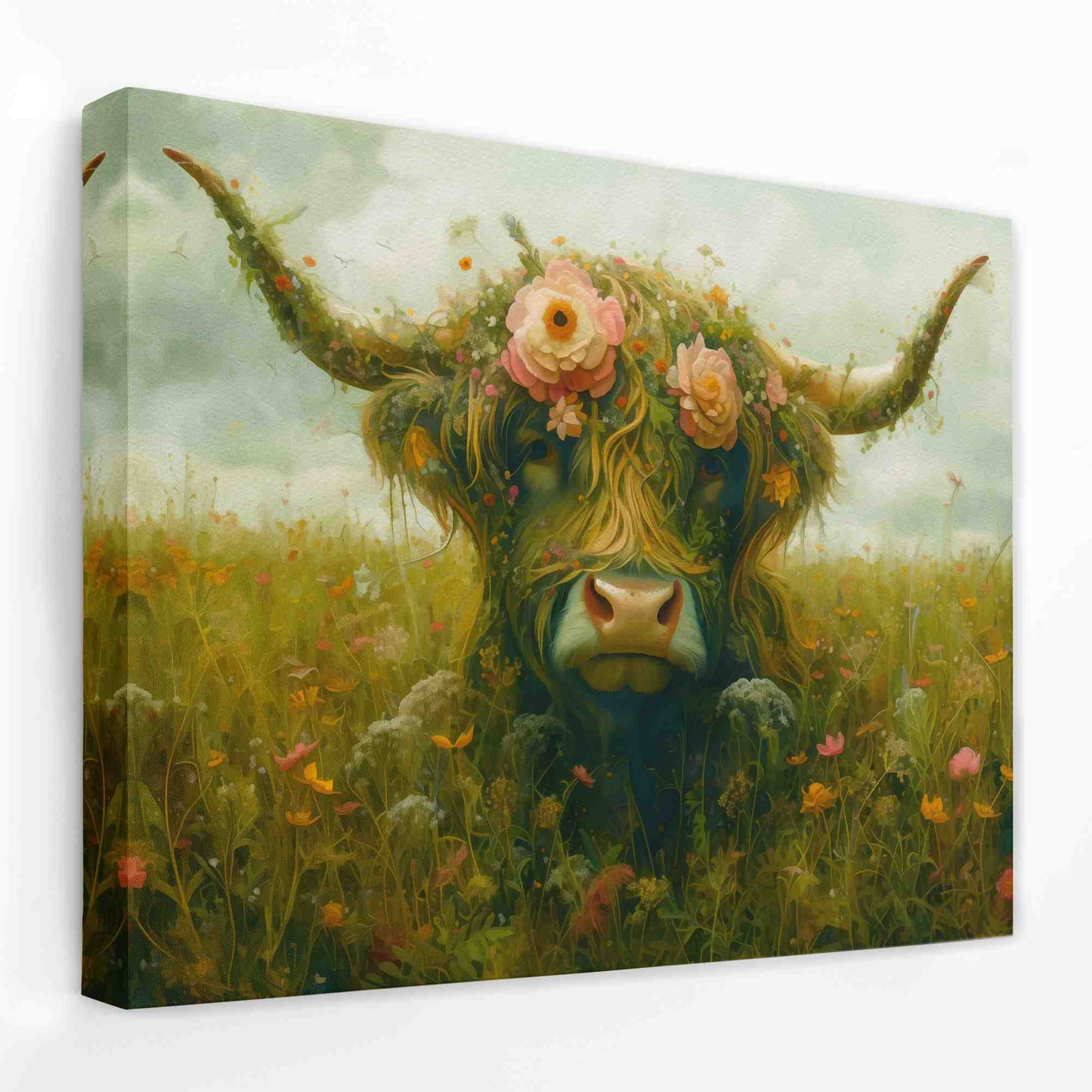 Highland Gaze - Animals Canvas Wall Art
