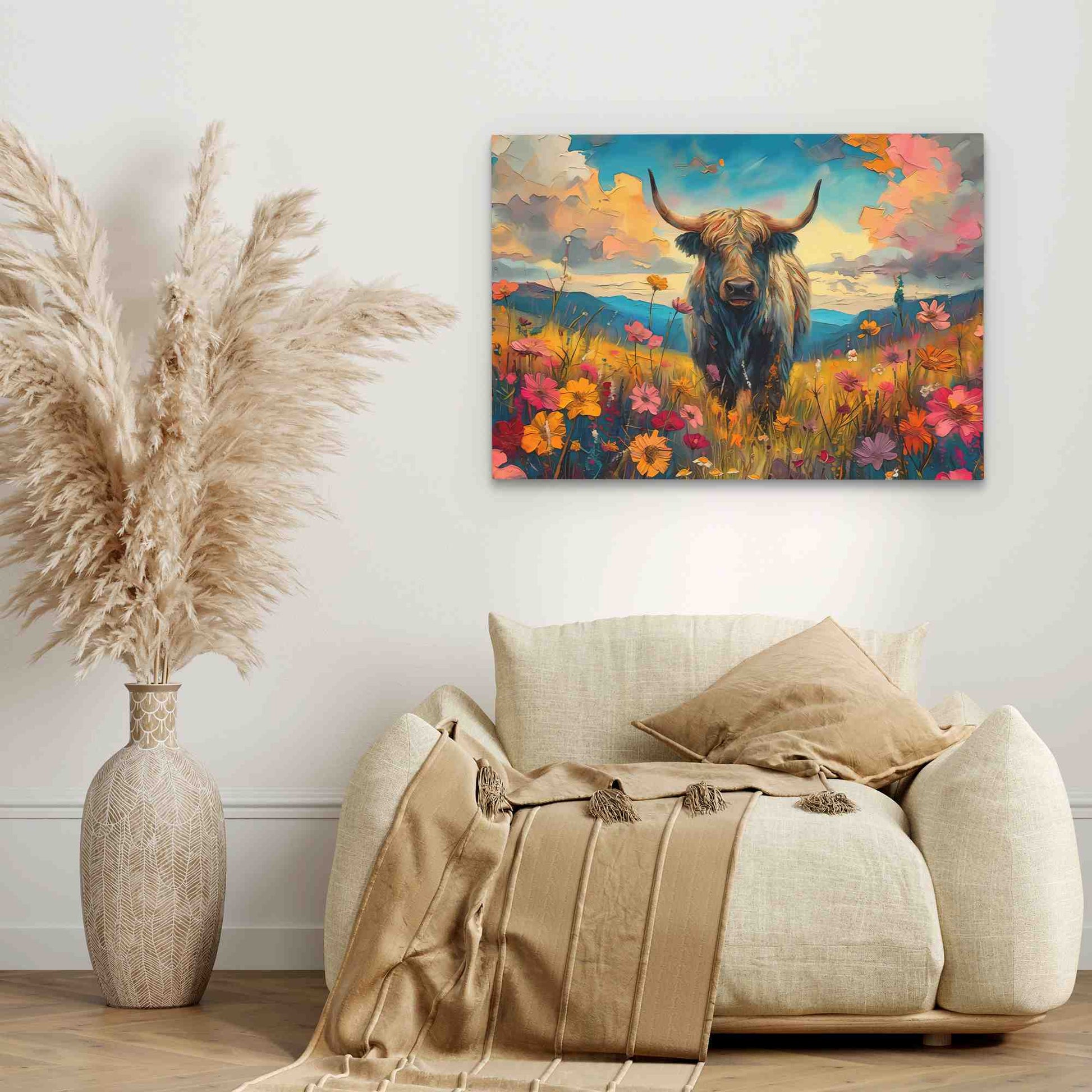 Highland Horns - Colorful Wall Art