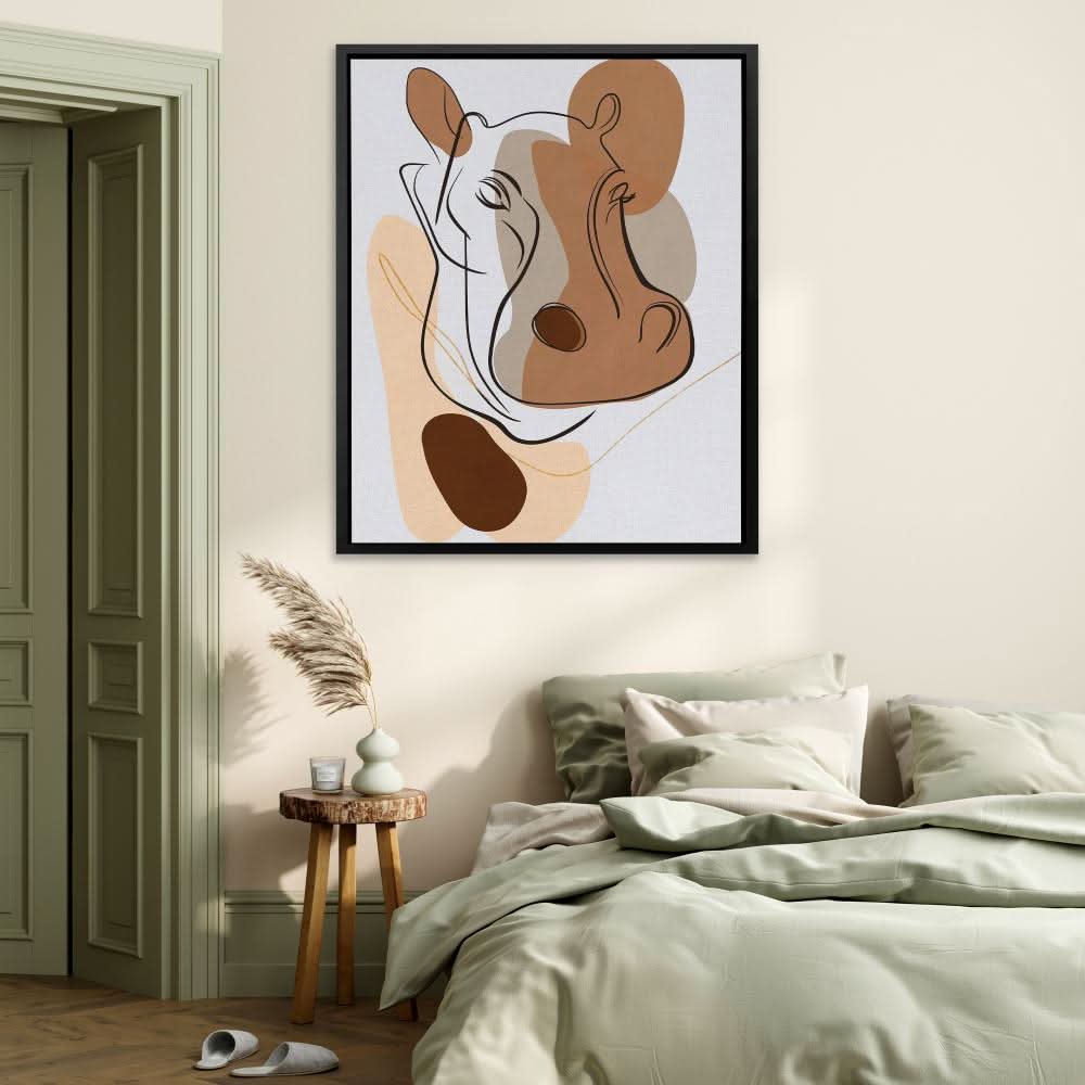 Hippo Head - Contemporary Wall Art Print