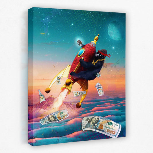 HODL Ape - Animals Canvas Wall Art