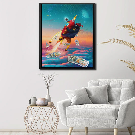 HODL Ape - Pop Art Wall Art in Black Frame