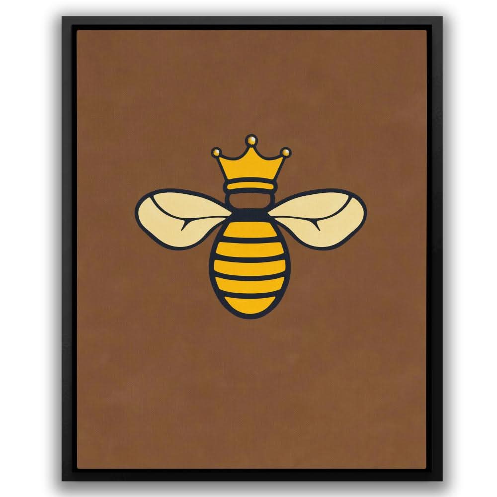 Honey Bee Queen - Brown Wall Art for Home Office