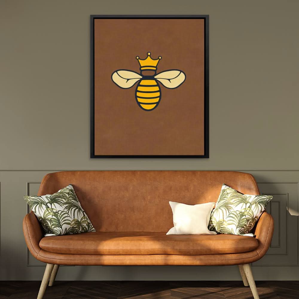 Honey Bee Queen - Minimalist Wall Art Print