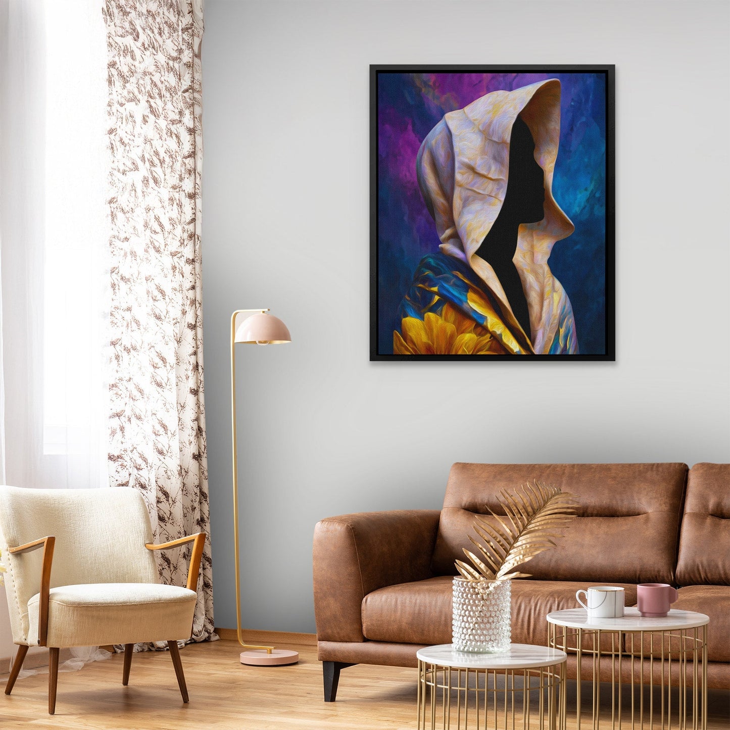 Hooded Cosmic Profile - Luxury Wall Art