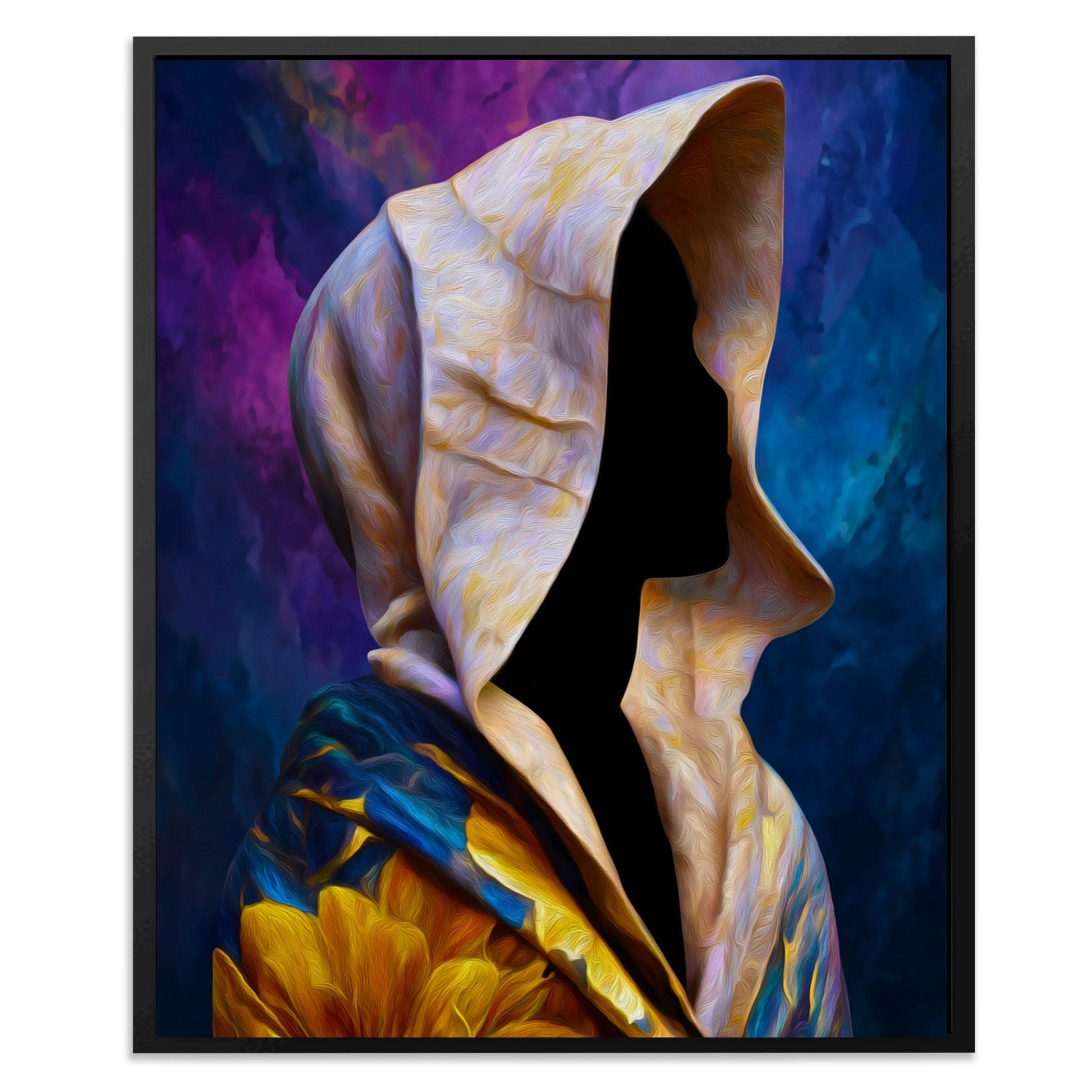 Hooded Cosmic Profile - Luxury Wall Art