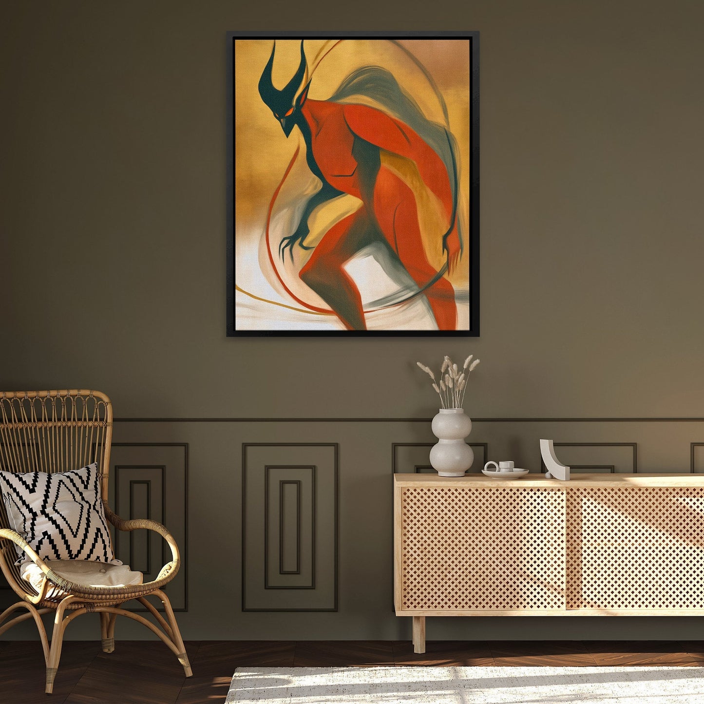Horned Shadow Dance - Luxury Wall Art
