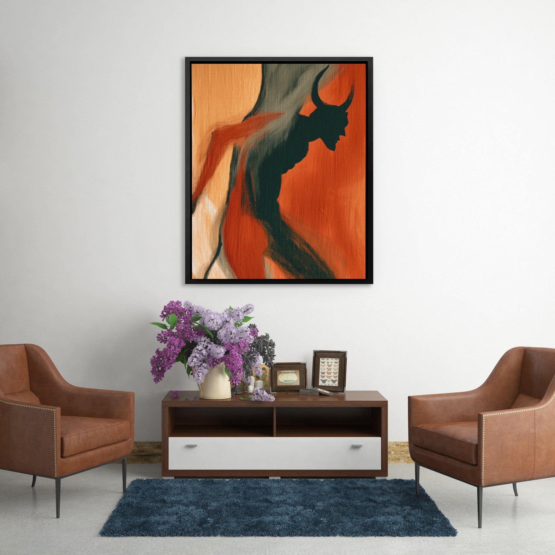Horned Shadow Rising - Luxury Wall Art