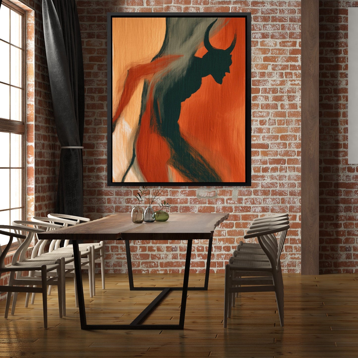 Horned Shadow Rising - Luxury Wall Art
