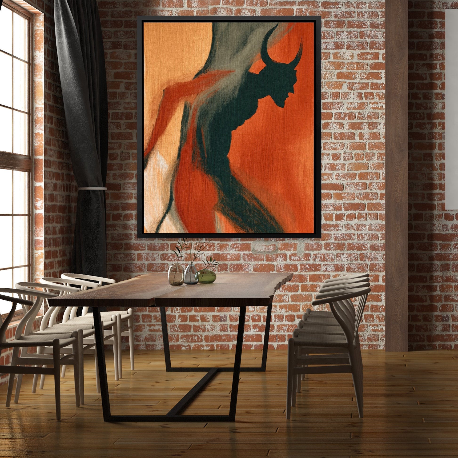 Horned Shadow Rising - Luxury Wall Art