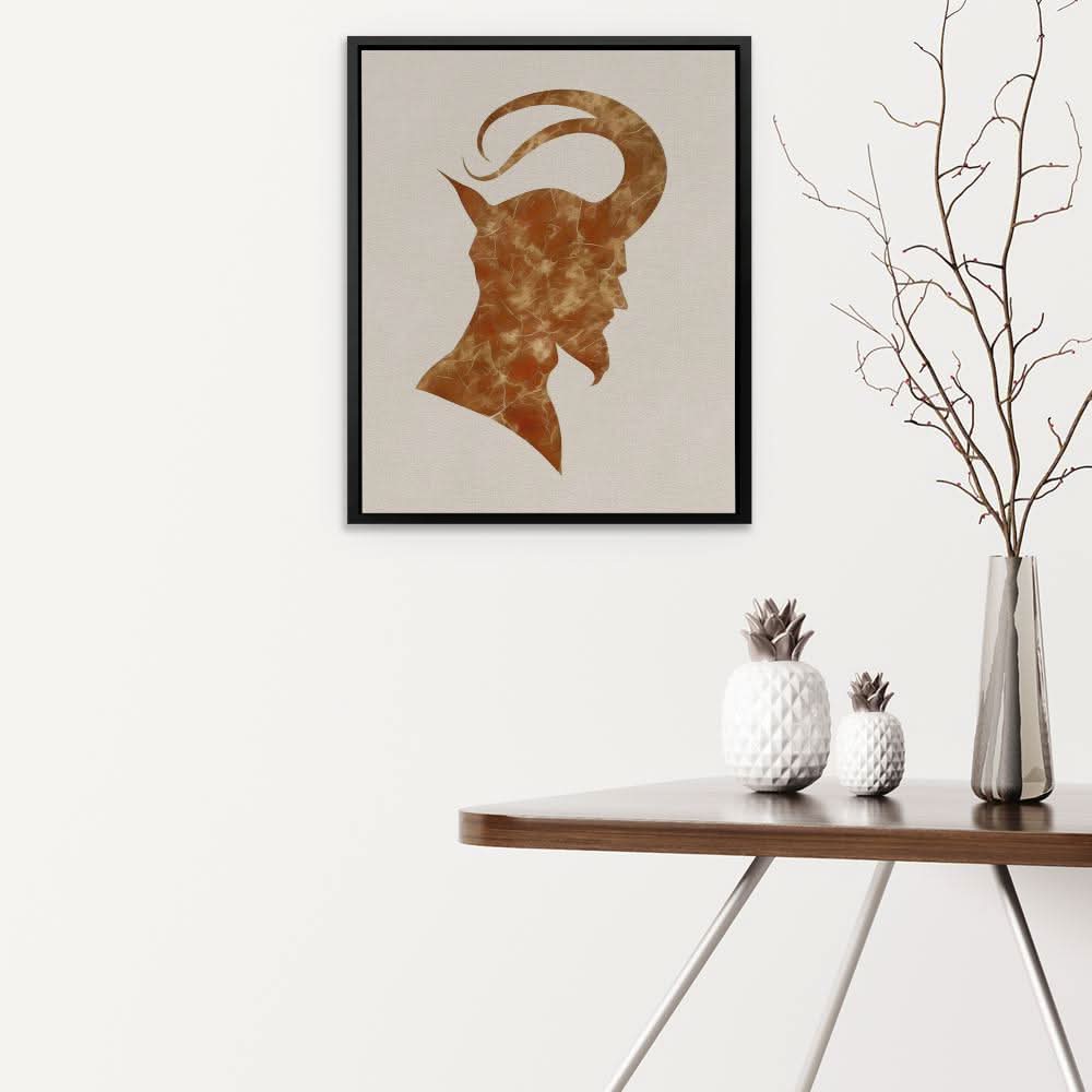 Horns of Chaos - Dark Academia Art for Home Office