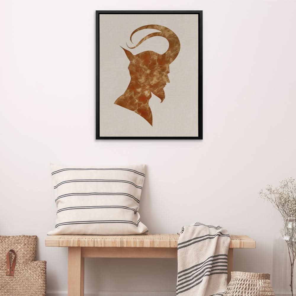 Horns of Chaos - Brown Wall Art for Living Room