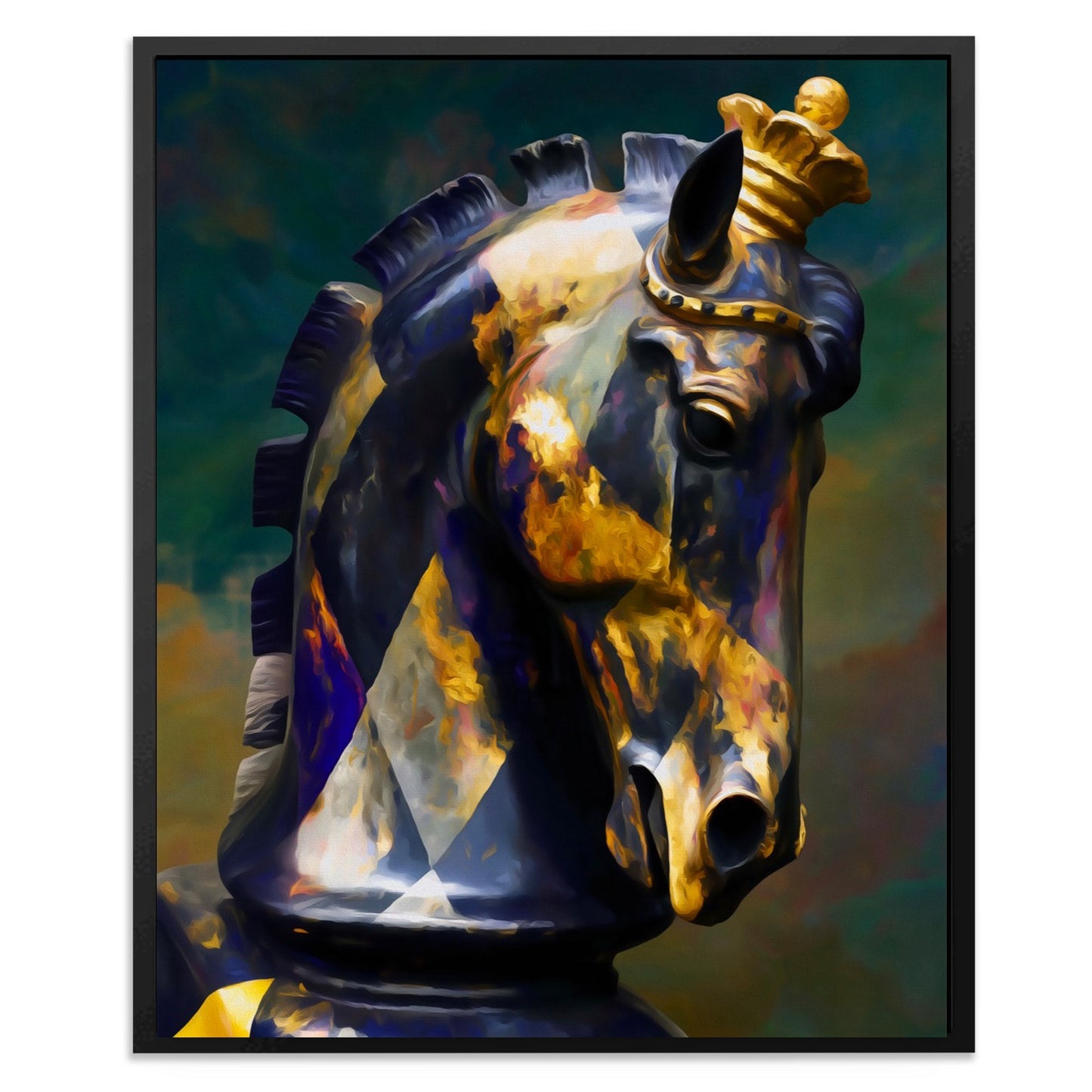 Horse Golden Crown - Luxury Wall Art