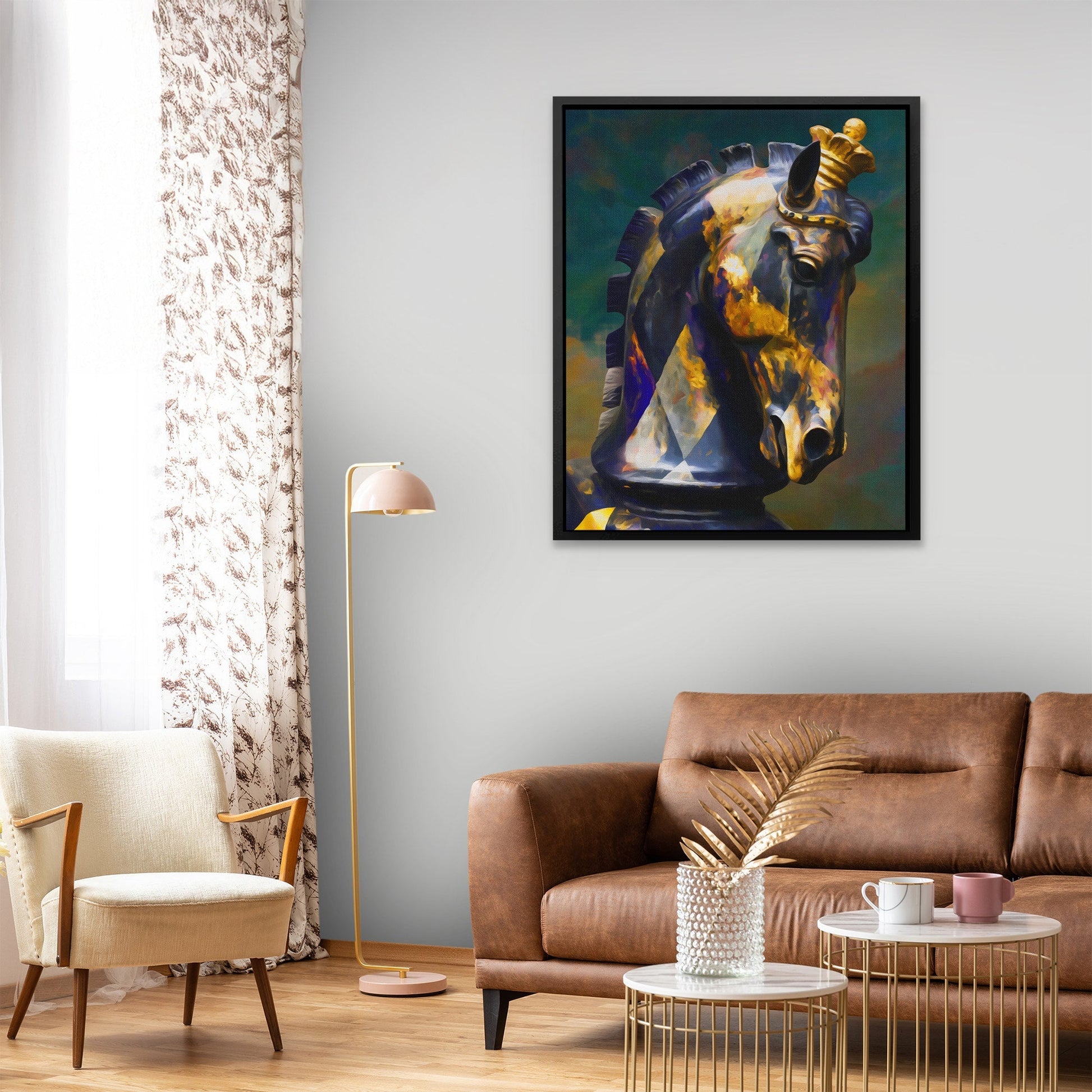 Horse Golden Crown - Luxury Wall Art