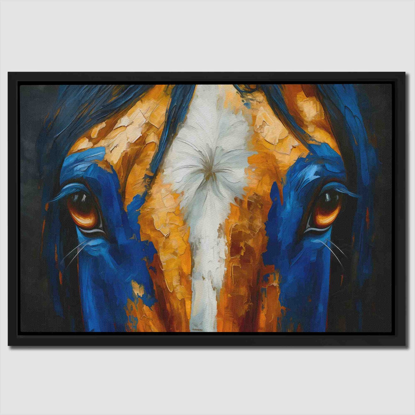 Horse Hues - Blue Country and Farm Canvas Print