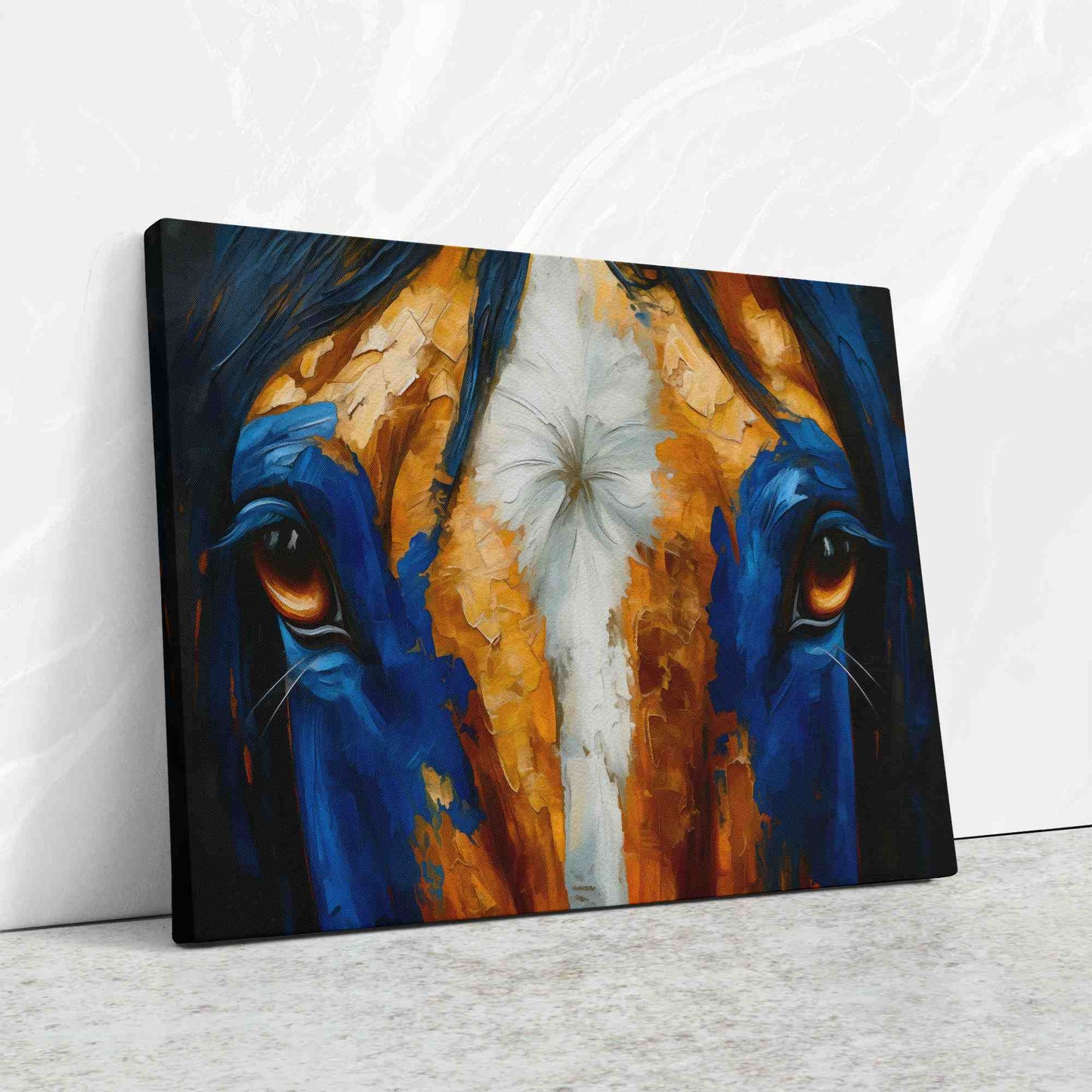Horse Hues - Blue Wall Art