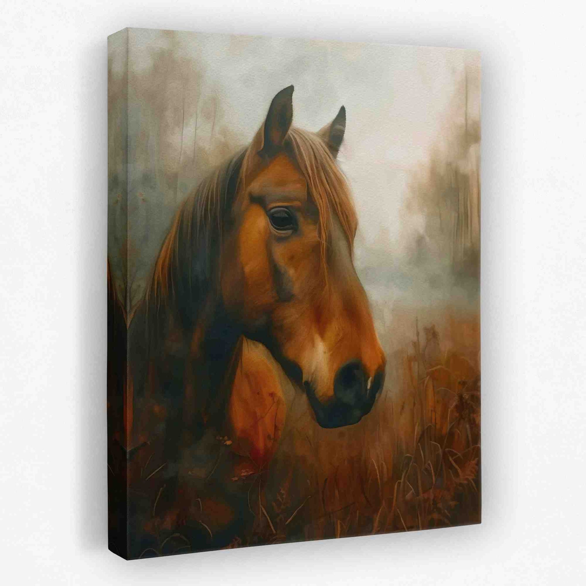 Horse Meadow - Animals Canvas Wall Art