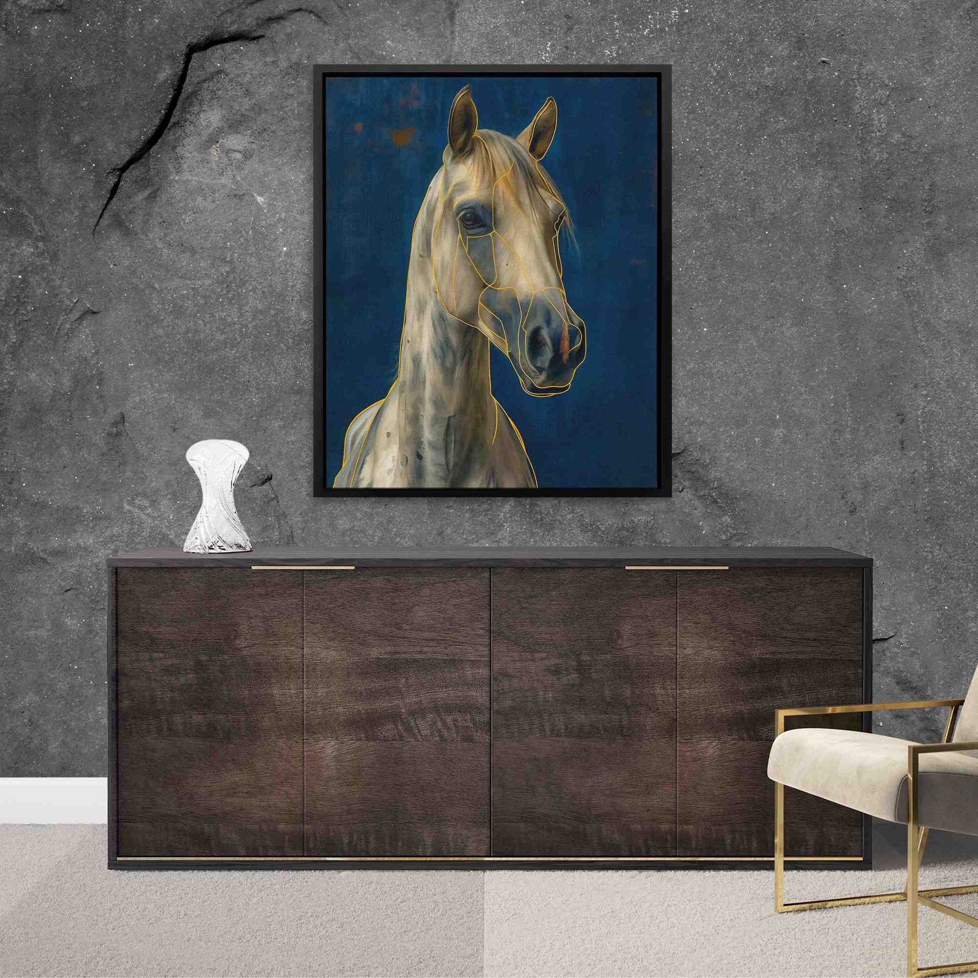 Horse Structure - Large Abstract Canvas Print