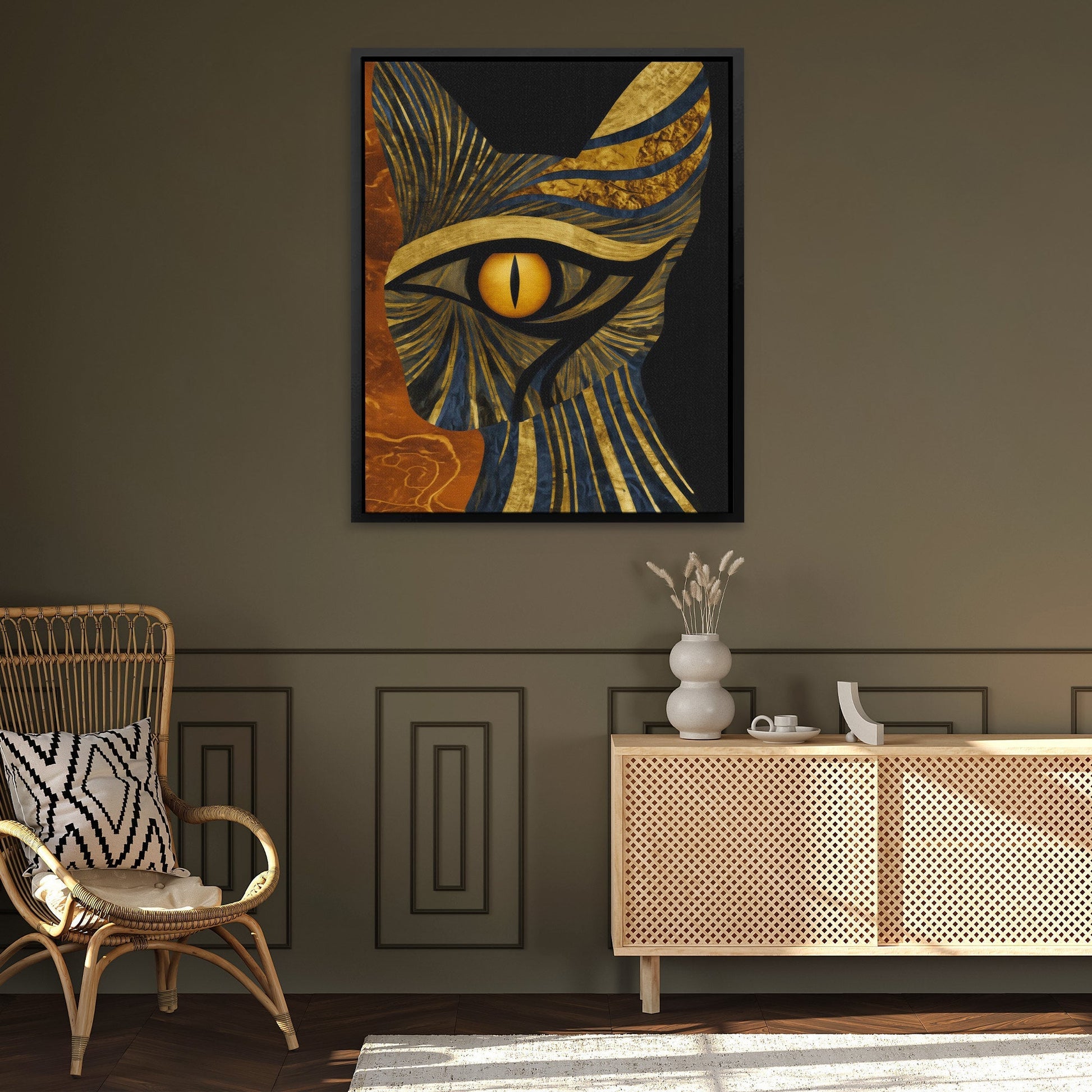 Horus in Amber - Luxury Wall Art