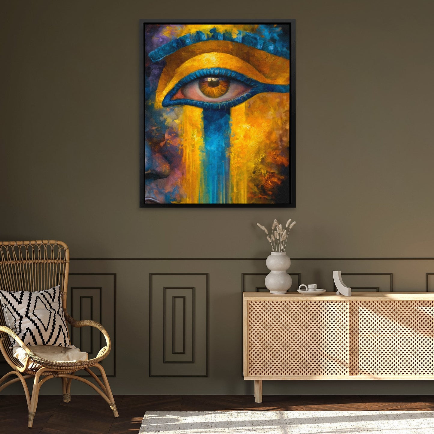 Horus Weeping Gold - Luxury Wall Art