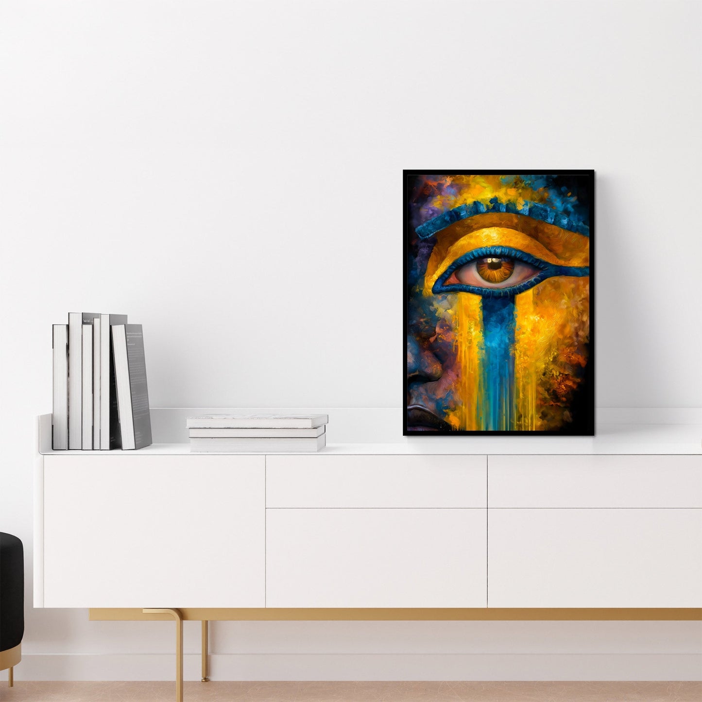 Horus Weeping Gold - Luxury Wall Art